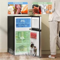 HOMCOM 88L Fridge Freezer with 5-Setting Thermostat, Under Counter
