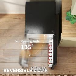 HOMCOM 88L Fridge Freezer with 5-Setting Thermostat, Under Counter