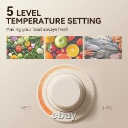 HOMCOM 88L Fridge Freezer with 5-Setting Thermostat, Under Counter