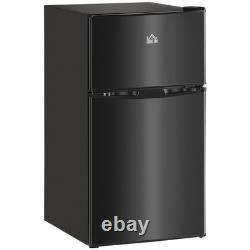 HOMCOM 88L Small Fridge Freezer with 5-Setting Thermostat, Inner Light