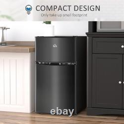 HOMCOM 88L Small Fridge Freezer with 5-Setting Thermostat, Inner Light