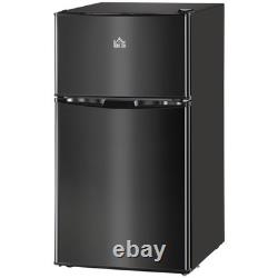 HOMCOM 88L Small Fridge Freezer with 5-Setting Thermostat, Inner Light