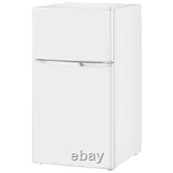 HOMCOM 88L Small Fridge Freezer with 5-Setting Thermostat, Inner Light