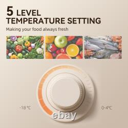 HOMCOM 88L Under Counter Fridge Freezer with 5-Setting Thermostat