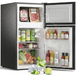 HOMCOM 88L Under Counter Fridge Freezer with 5 Setting Thermostat Small Fridge