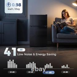 HOMCOM 88L Under Counter Fridge Freezer with 5 Setting Thermostat Small Fridge