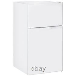 HOMCOM 88L Under Counter Fridge with 5-Setting Thermostat, White