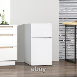 HOMCOM 88L Under Counter Fridge with 5-Setting Thermostat, White
