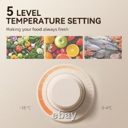 HOMCOM 88L Under Counter Fridge with 5-Setting Thermostat, White