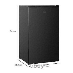 HOMCOM 91L Freestanding Under Counter Fridge Freezer Chiller Box Reversible Door