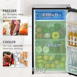 HOMCOM 91L Freestanding Under Counter Fridge Freezer Chiller Box Reversible Door
