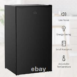 HOMCOM 91L Freestanding Under Counter Fridge Freezer Chiller Box Reversible Door