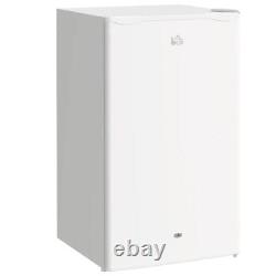 HOMCOM 91L Freestanding Under Counter Fridge Lock White Small Kitchen Appliances