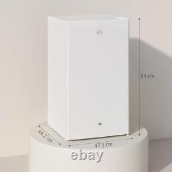 HOMCOM 91L Freestanding Under Counter Fridge Lock White Small Kitchen Appliances