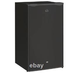HOMCOM 91L Freestanding Under-Counter Fridge with Lock Black