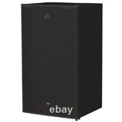 HOMCOM 91L Freestanding Under Counter Fridge with Lock Black
