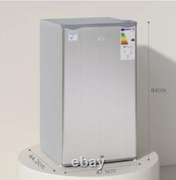 HOMCOM 91L Freestanding Under-Counter Fridge with Lock Grey