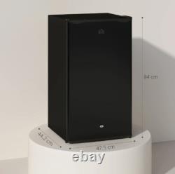 HOMCOM 91L Freestanding Under Counter Fridge with Lock Kitchen Appliances Black