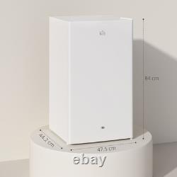HOMCOM 91L Freestanding Under Counter Fridge with Lock White