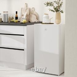 HOMCOM 91L Freestanding Under Counter Fridge with Lock White