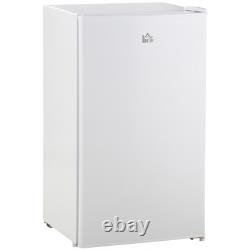 HOMCOM 91L Freestanding Under Counter Fridge with Lock, White P3