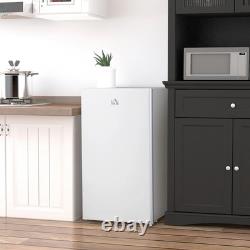 HOMCOM 91L Freestanding Under Counter Fridge with Lock, White P3