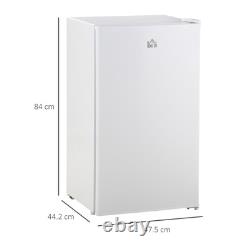 HOMCOM 91L Freestanding Under Counter Fridge with Lock, White P3