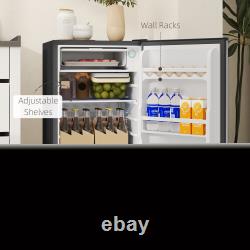 HOMCOM 91 Litre Freestanding Under Counter Fridge, 47.5cm Wide