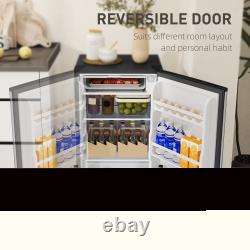 HOMCOM 91 Litre Freestanding Under Counter Fridge, 47.5cm Wide