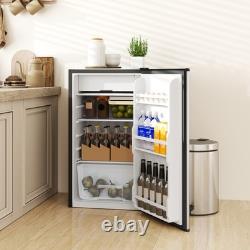 HOMCOM 91 Litre Freestanding Under Counter Fridge Freezer, Small Fridge with