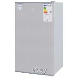 HOMCOM 91 Litre Freestanding Under Counter Fridge Freezer With Chiller Box, Grey