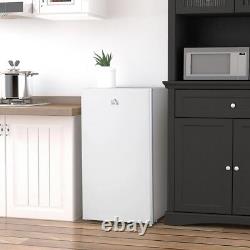 HOMCOM 91 Litre Freestanding Under Counter Fridge Freezer with Chiller Box White