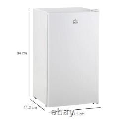 HOMCOM 91 Litre Freestanding Under Counter Fridge Freezer with Chiller Box White