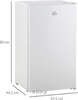 HOMCOM 91 Litre Freestanding under Counter Fridge Freezer, Small Fridge with Chi