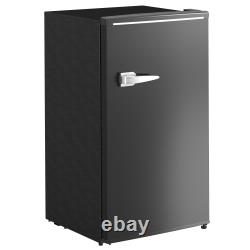HOMCOM Under Counter Fridge, 85L Retro Freestanding Refrigerator with Chill Box