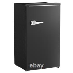 HOMCOM Under Counter Fridge, 85L Retro Freestanding Refrigerator with Chill Box