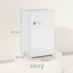 HOMCOM Under Counter Fridge, 85L Small Retro Refrigerator with Chiller Box