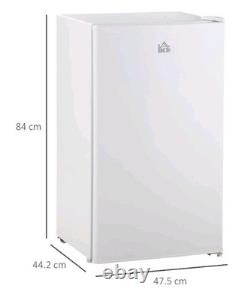 HOMCOM Under Counter Fridge, 91L Removable Shelf Reversible Door Adjustable Legs