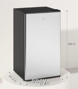 HOMCOM Under Counter Fridge, 91L Small Fridge with Chiller Box, Removable Shelf