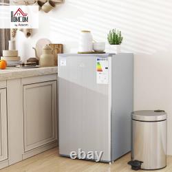 HOMCOM Under Counter Fridge, 91L Small Fridge with Lock, Chiller Box, Removable