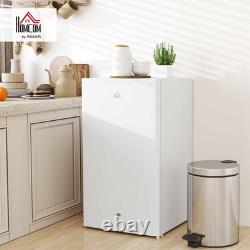 HOMCOM Under Counter Fridge 91L Small Fridge with Lock Chiller Box Removable