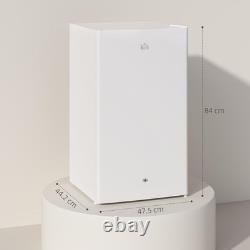 HOMCOM Under Counter Fridge 91L Small Fridge with Lock Chiller Box White Mini