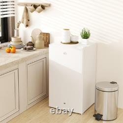 HOMCOM Under Counter Fridge 91L Small Fridge with Lock Chiller Box White Mini