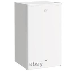 HOMCOM Under Counter Fridge 91L Small Fridge with Lock Chiller Box White Mini