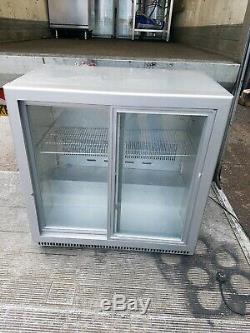 HUSKY undercounter bar fridge sliding double door drink display fridge cooler