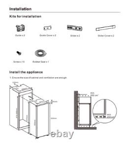 HYE In-column Under Counter Fridge 129 Litre RF01BIUC129W01 Refurb A (Read)