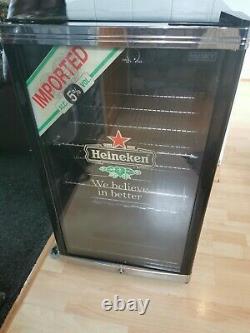 Heineken Undercounter Drinks Fridge 122 litre Mini Can Bottle Chiller Man Shed