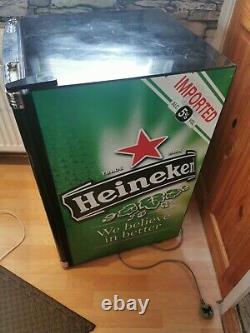Heineken Undercounter Drinks Fridge 122 litre Mini Can Bottle Chiller Man Shed