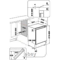 Hotpoint 108 Litre Under Counter Integrated Fridge HFA1. UK1