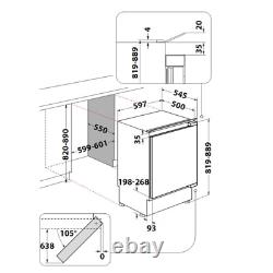 Hotpoint 144 Litre Integrated Under Counter Fridge HBUL011. UK